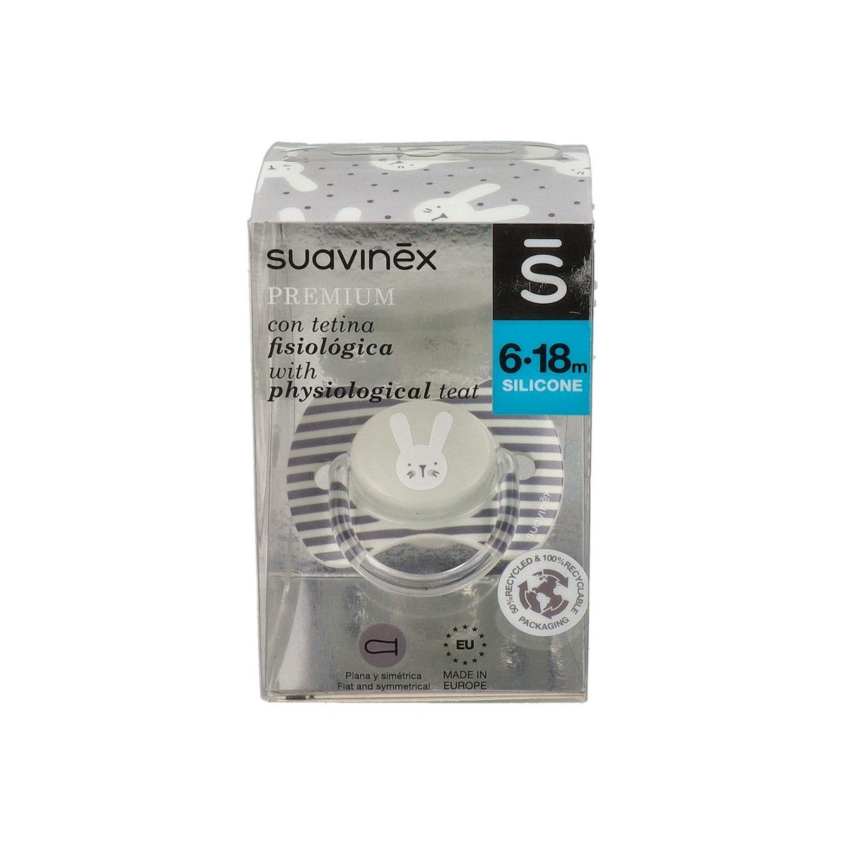Chupete Suavinex Premium Silicona Fisio 4-18 1 Un
