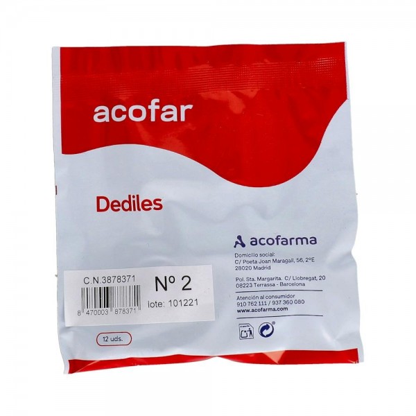 Dediles Acofar N 2 12 Unid (Larg) 56 Mm X 17 Mm (Diam)