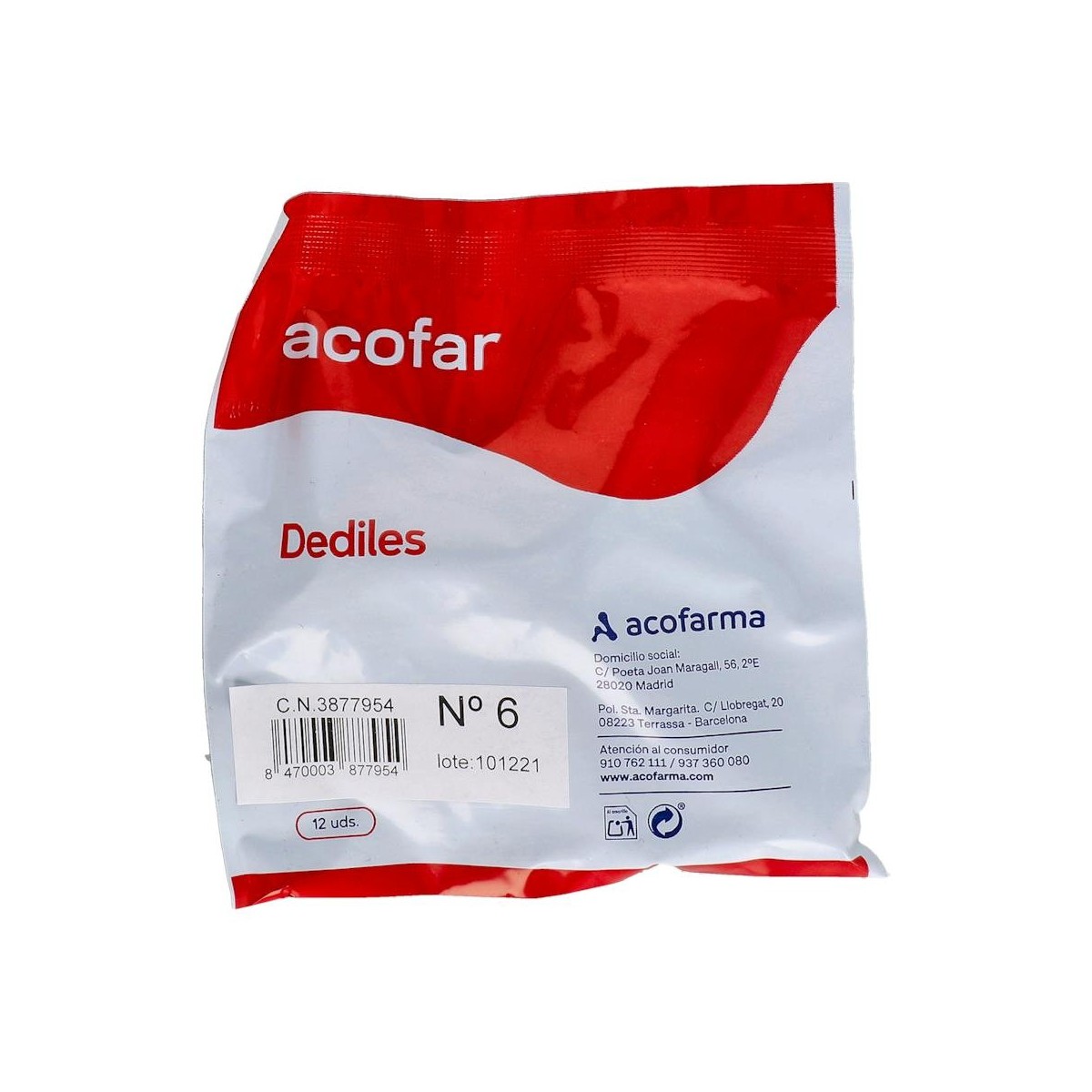 Dediles Acofar N 6 12 Unid (Larg) 85 Mm X 25 Mm...