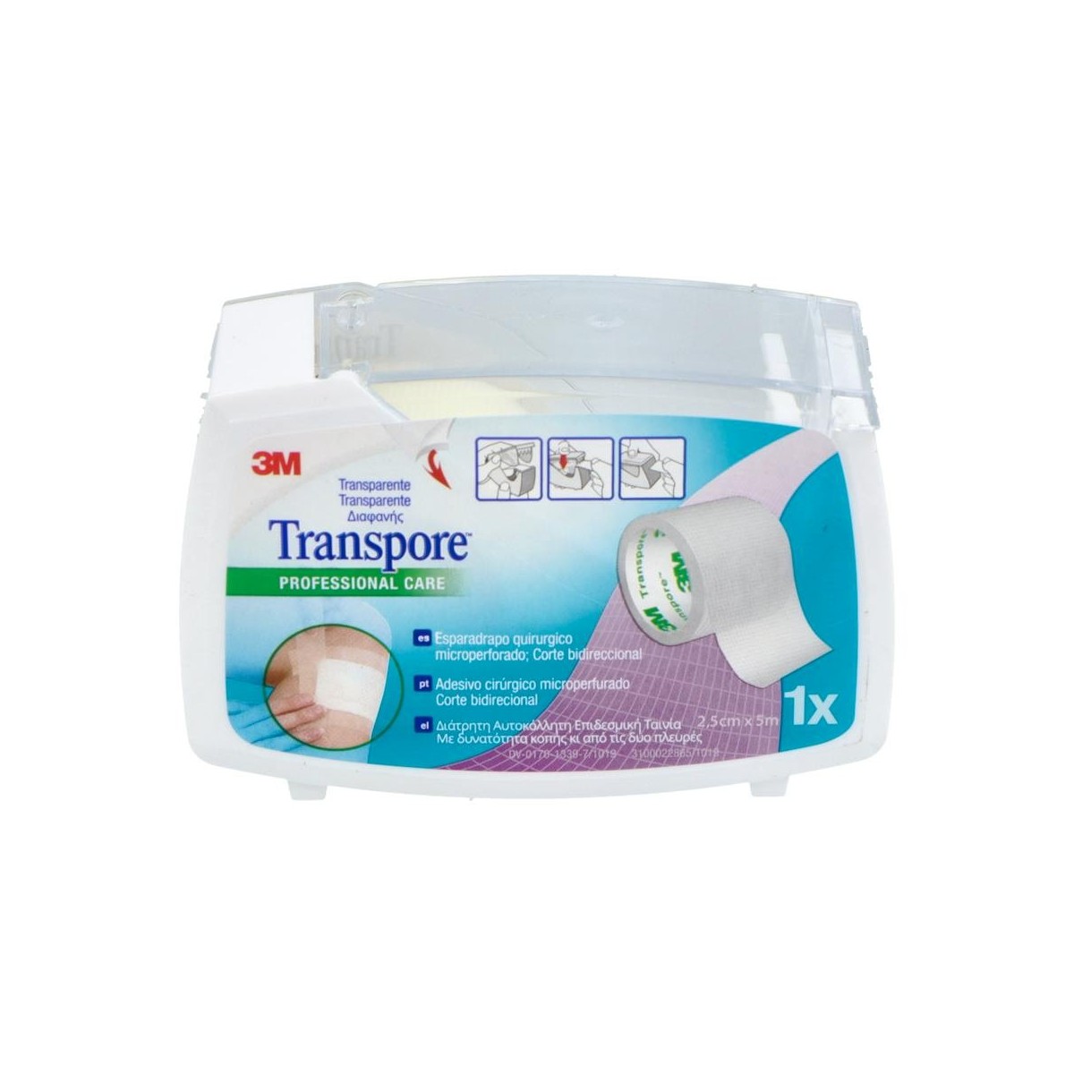 Esparadrapo Transpore Plast Perf 5Mx2,5Cm1527