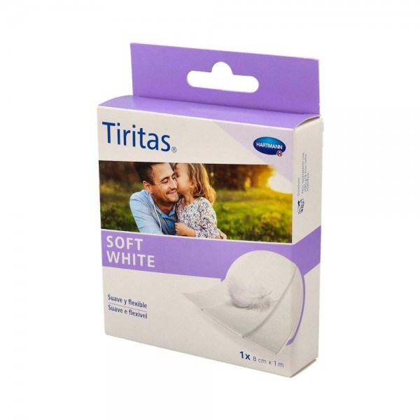 Tiritas Soft white 8cmx1m 1 ud