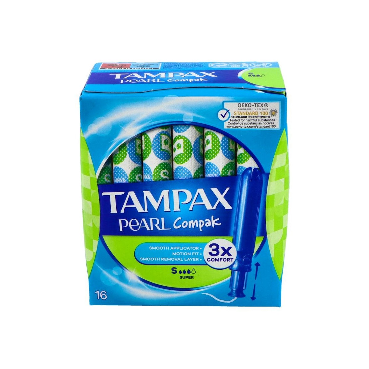 Tampon Tampax Compak Pearl Super 18 U