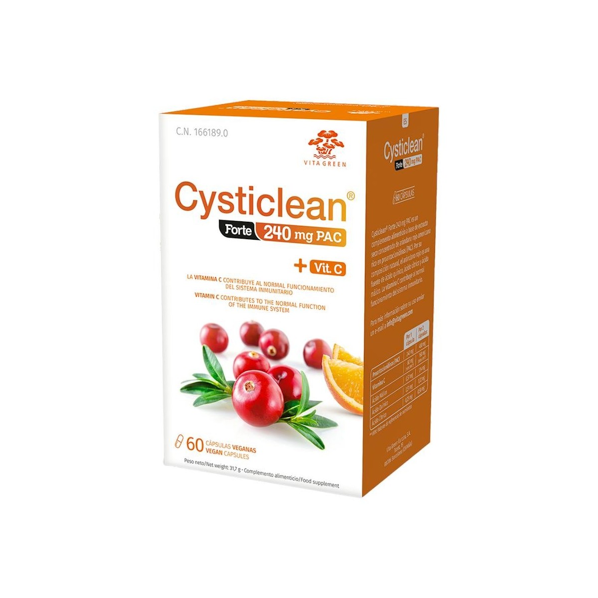 Cysticlean Forte con PAC y Vit C y Arándano...