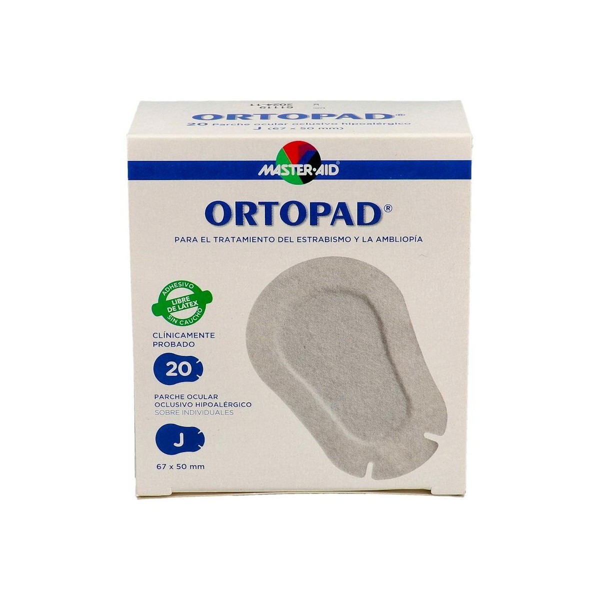 Parche Ortopad Ocular Blanco Junior 20 U