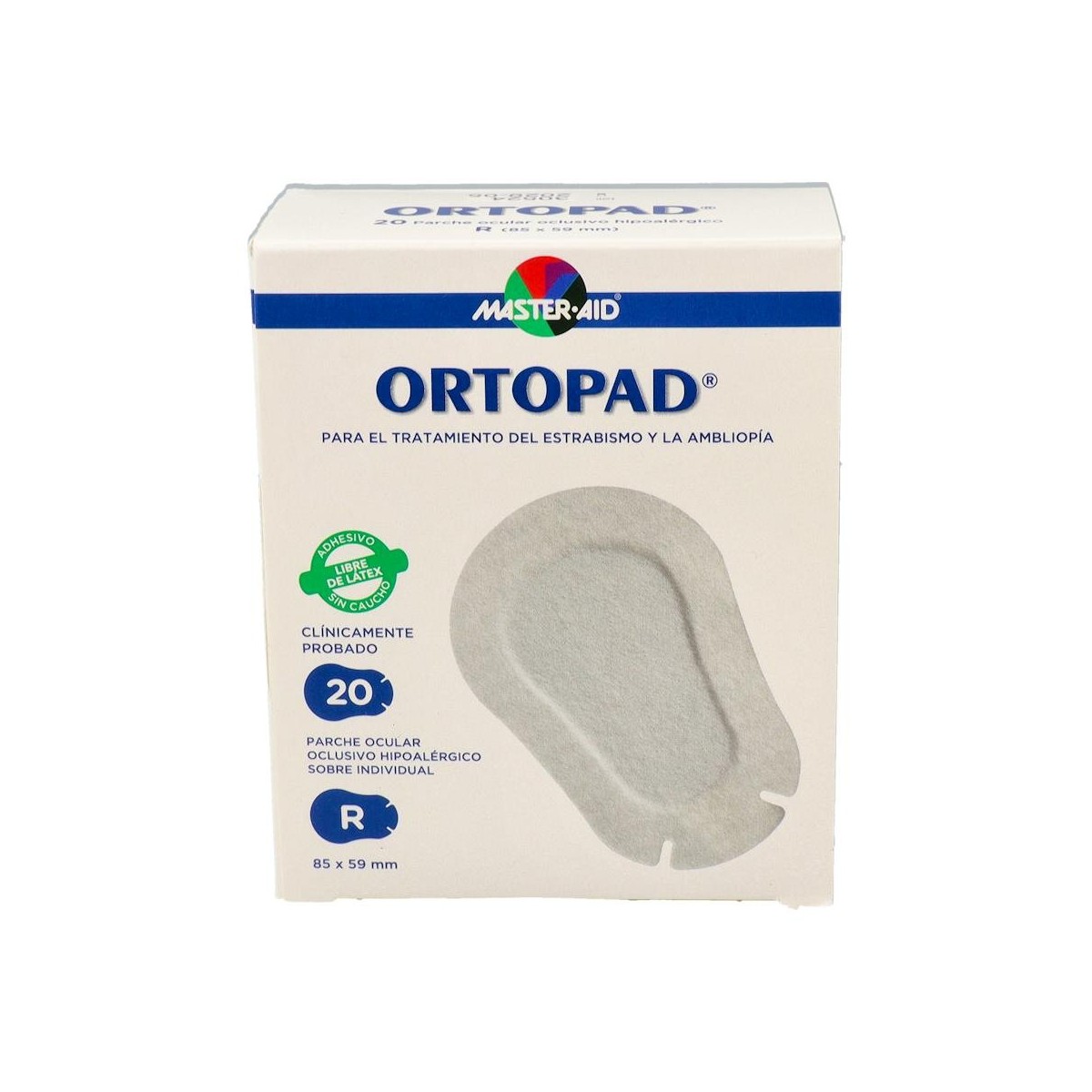 Parche Ortopad Skin Ocu Regul 20 U Blanco