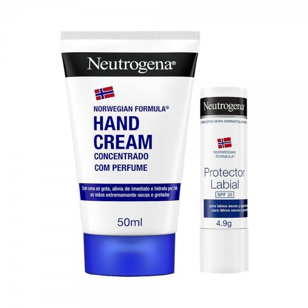 Neutrogena Fórmula Noruega Crema De Manos Concentrada 50ml + Protector Labial SPF 20, 4.8gr
