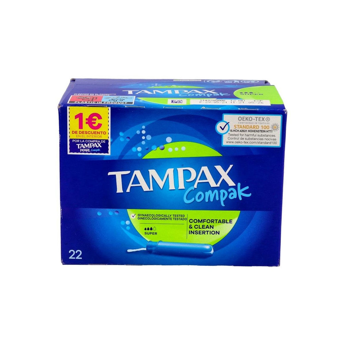 Tampon Tampax Compak Super 22 U
