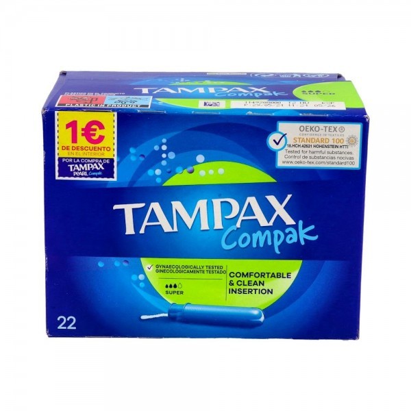 Tampon Tampax Compak Super 22 U