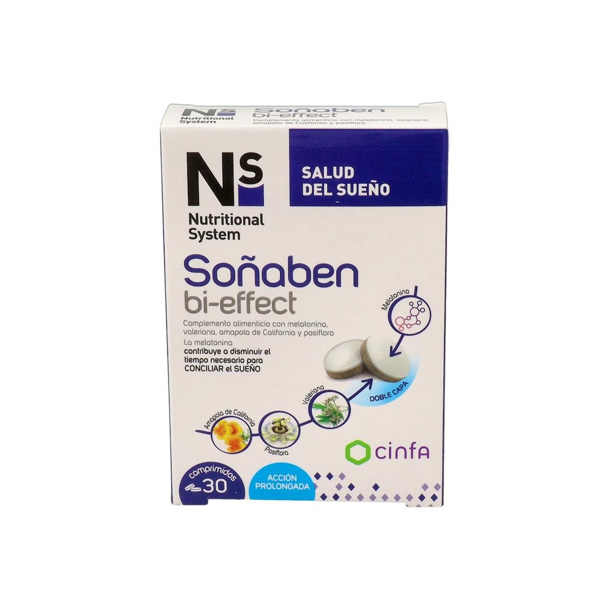 Ns Soaben Bi-Effect Melatonina 1,85 Mg 30 Comp