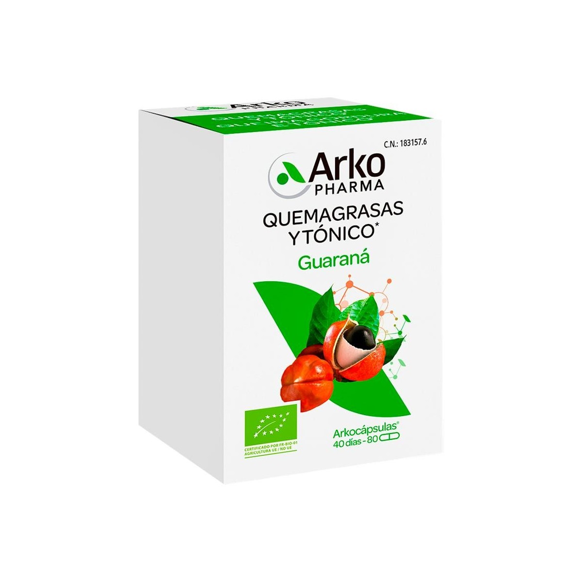 Arkocápsulas Guaraná BIO 80 Cápsulas Arkopharma