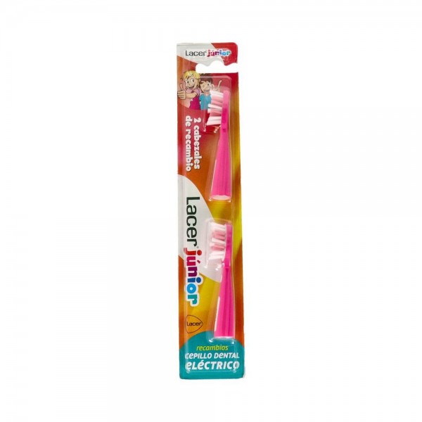Recambio Cepillo Elec Lacer Junior Rosa/Azul