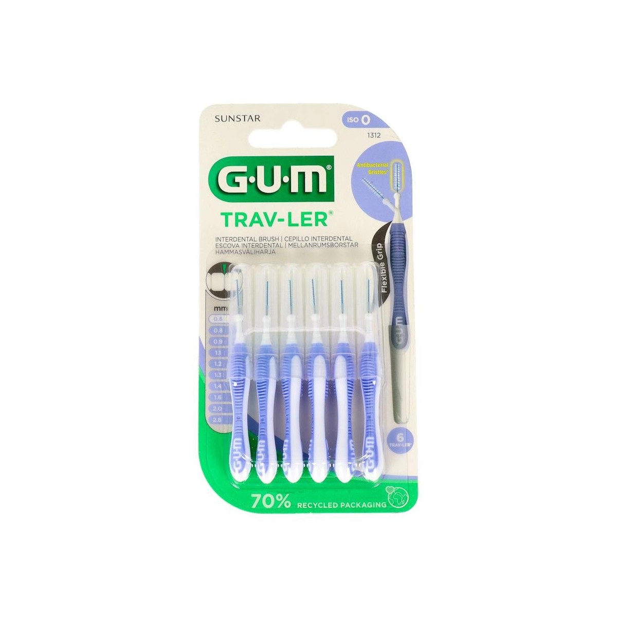 Cepillo Interdental Gum Trav-Ler 1312 0.6Mm...