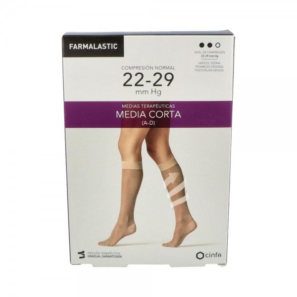 MEDIA FARMAL COR NOR C/PUNT BEIGE T/M 2 UN