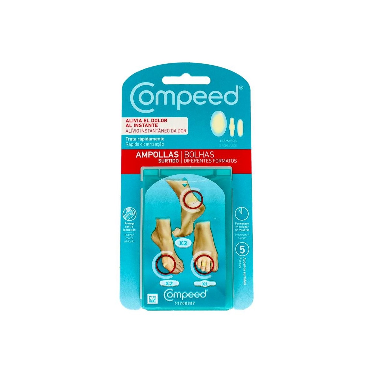 COMPEED (CAJA 12uds) AMP SURTIDO 5