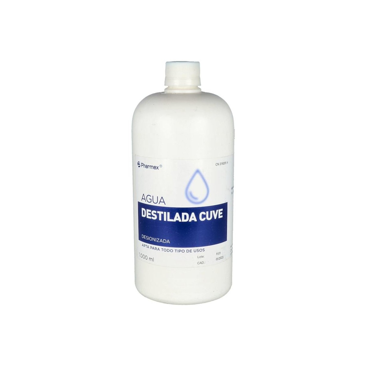 AGUA DESTILADA CUVE 1000 ML