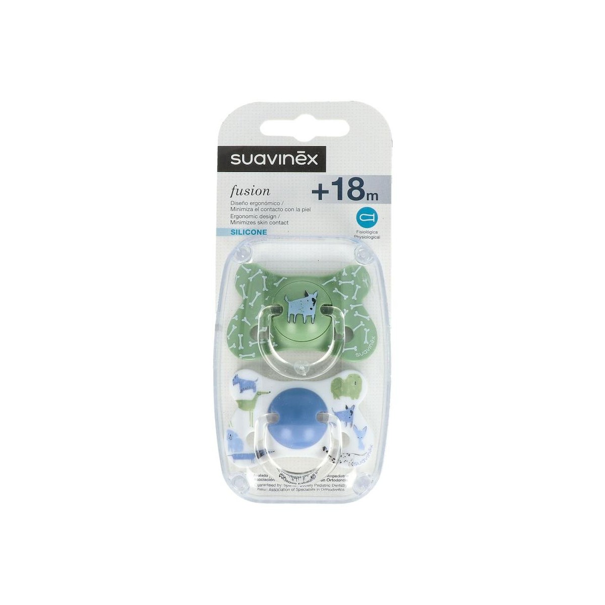 Chupete Suavinex Fusion Silicona Fisio 18M+ 2 Un