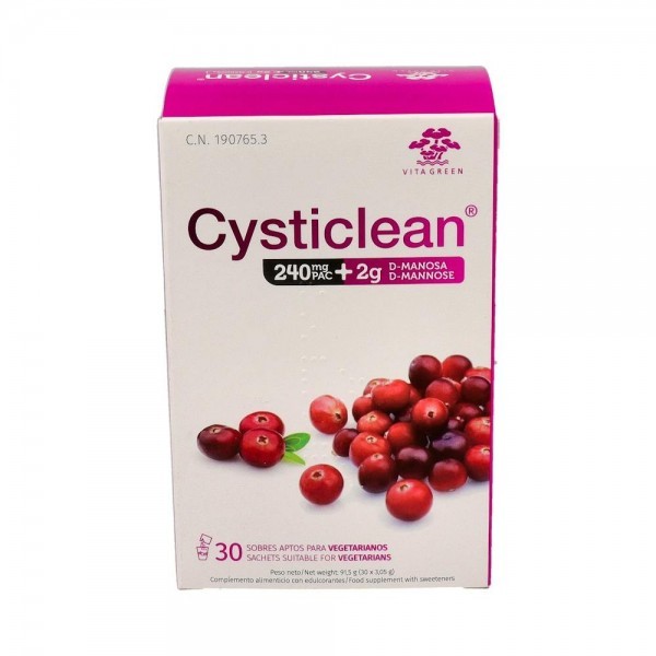 Cysticlean D-Manosa con 240mg PAC y Arándano Rojo - 30 sobres