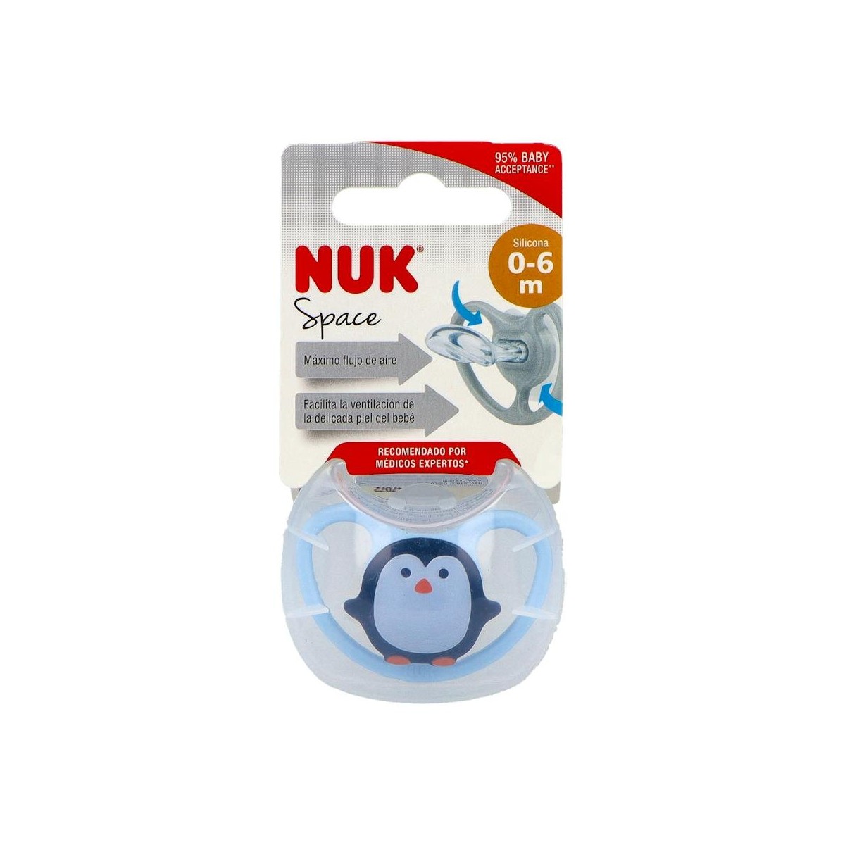 Chupete Nuk Space Sili Anat T/1 0-6 M 1 Un
