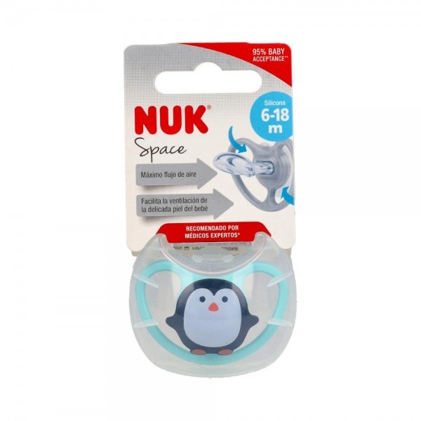 Chupete Nuk Space Sili Anat T/2 6-18 M 1 Un