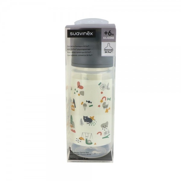 Biberon Suavinex Tetina Fisiologica Silicona L +6 M 360 Ml 1 Un