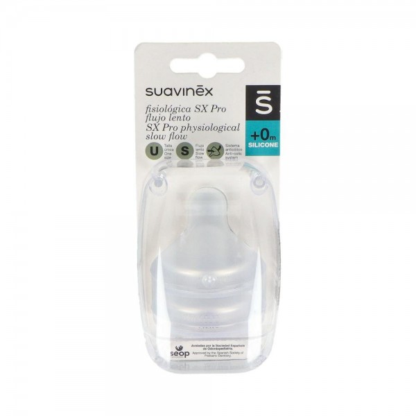 Tetina Fisiologica Suavinex Flujo S T/U Silicona +0 Meses...
