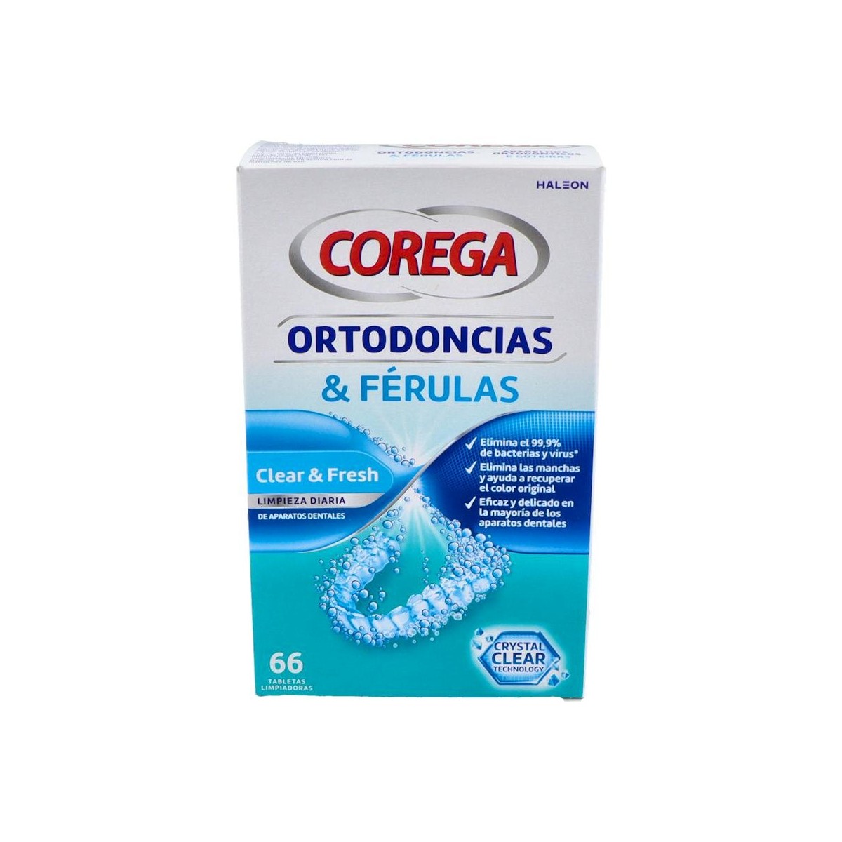 Corega Ortodoncias & Ferulas 66 Tab Limpiadoras