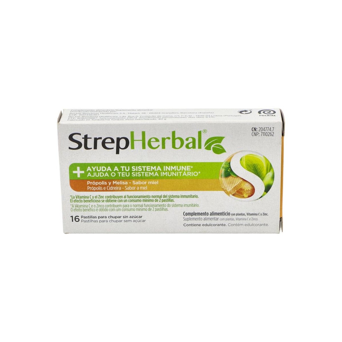 Strepherbal Propolis, Melisa Sabor Miel 16...
