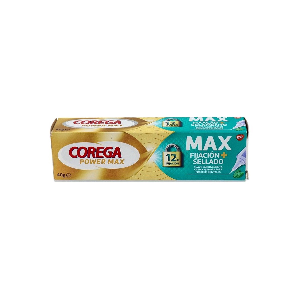 Corega Maxima Fijacion Y Sellado Menta 40 Gr