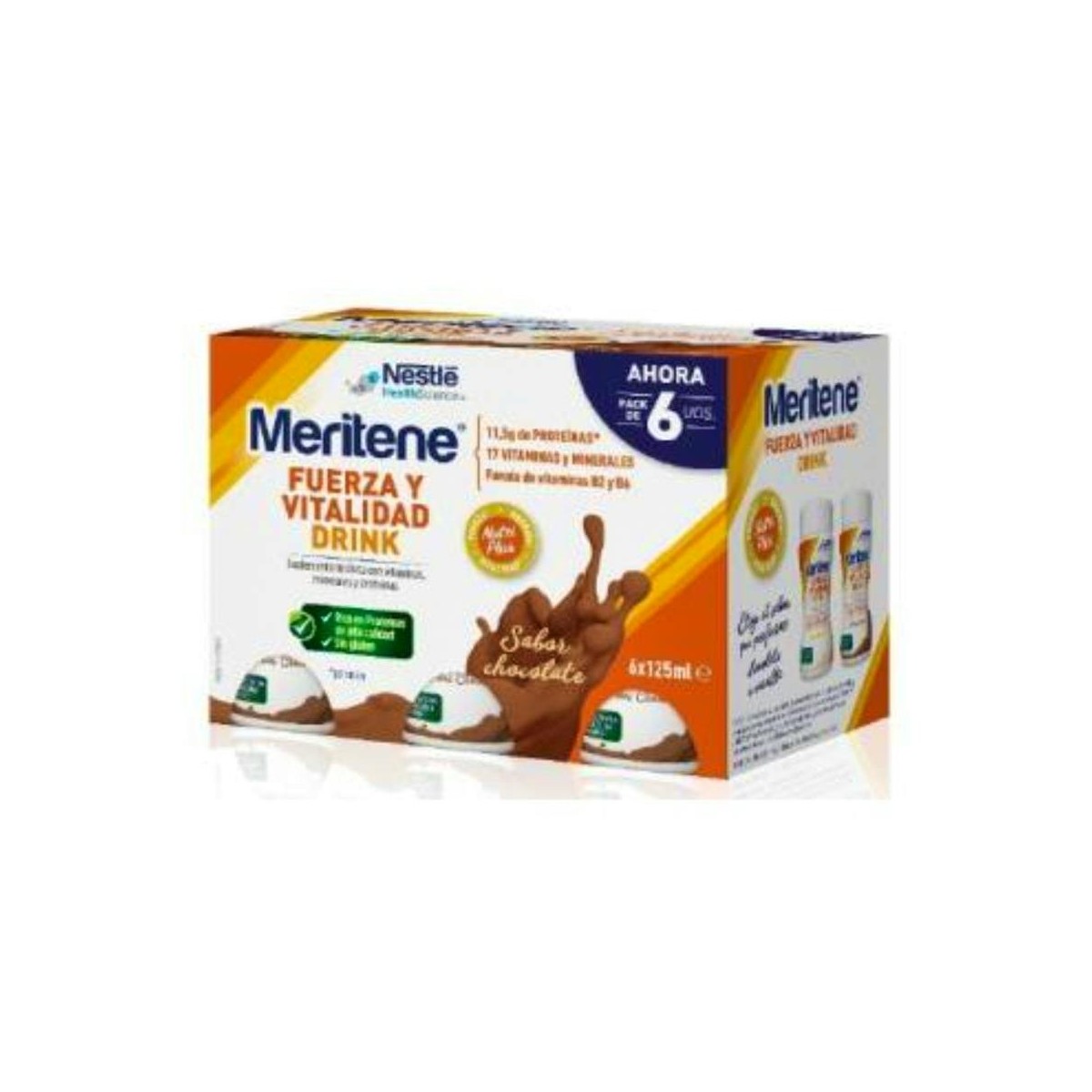 Meritene Fuerza Y Vitalidad Choco Drink 6X125 Ml