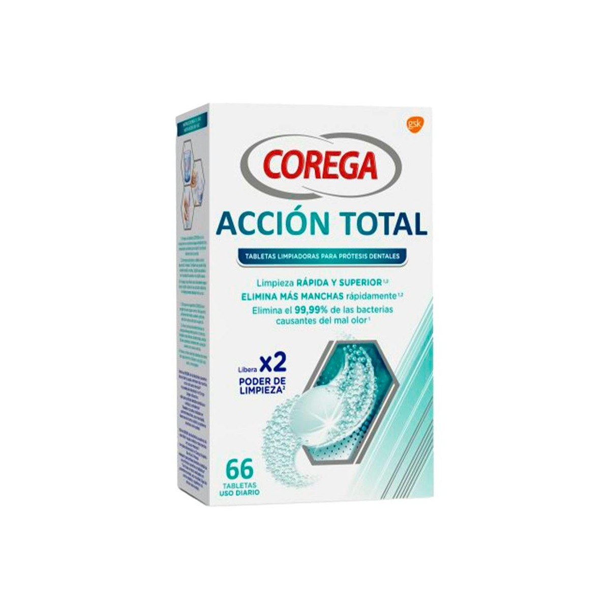 Corega Accion Total Limpiador 66Tabs.