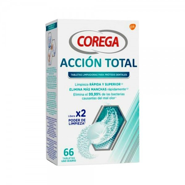 Corega Accion Total Limpiador 66Tabs.