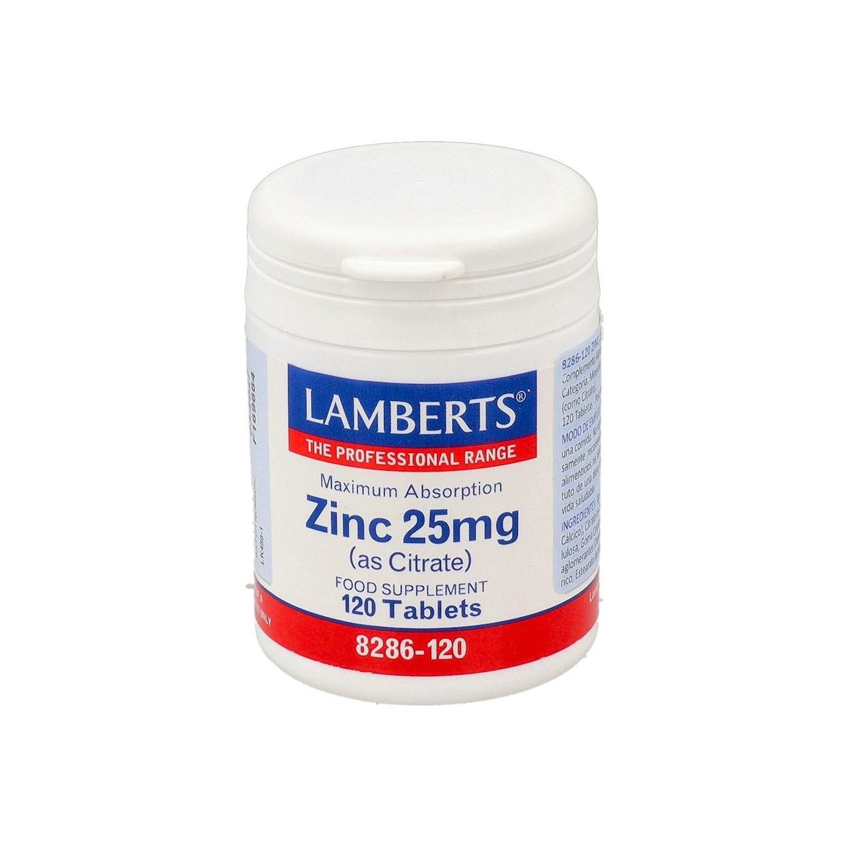 ZINC 25mg. 120comp