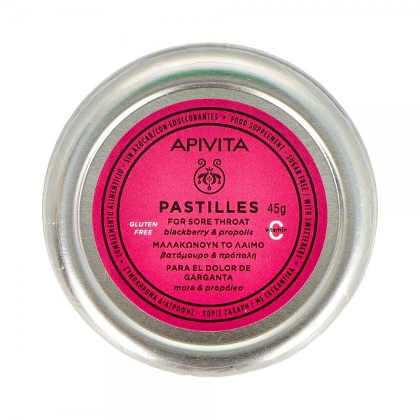 Apivita 10-10-60-248 Pastillas Mora-Propoleo 45 G