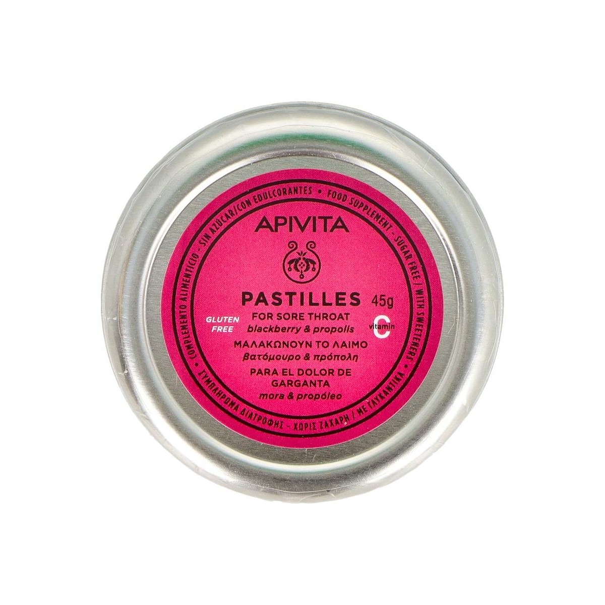 Apivita 10-10-60-248 Pastillas Mora-Propoleo 45 G