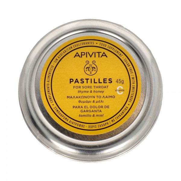 Apivita 10-10-60-249 Pastillas Miel-Tomillo 45 Gr