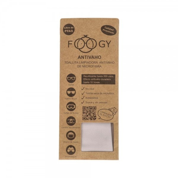 Toallitas Foogy Limpiagafas Antivaho 1 Un Microfibra