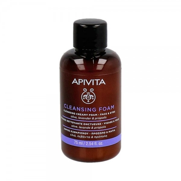 Apivita Mini Crema Espuma Limpiadora Facial Y Ojos Con Oliva Y Lavanda 75 Ml 10-22-00-522