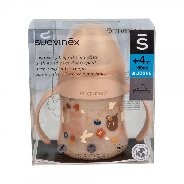 Biberon Suavinex Entrena Asas Colores Silicona +4 M 150...