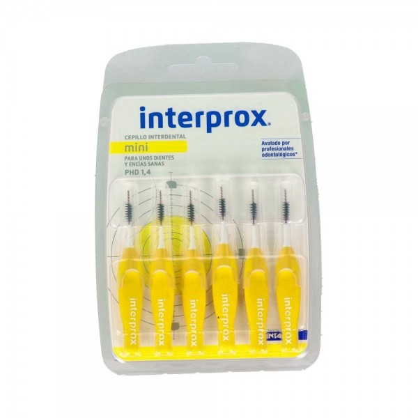 Cepillo Interdental Interprox 4 G Mini Recto Amarillo 6 U