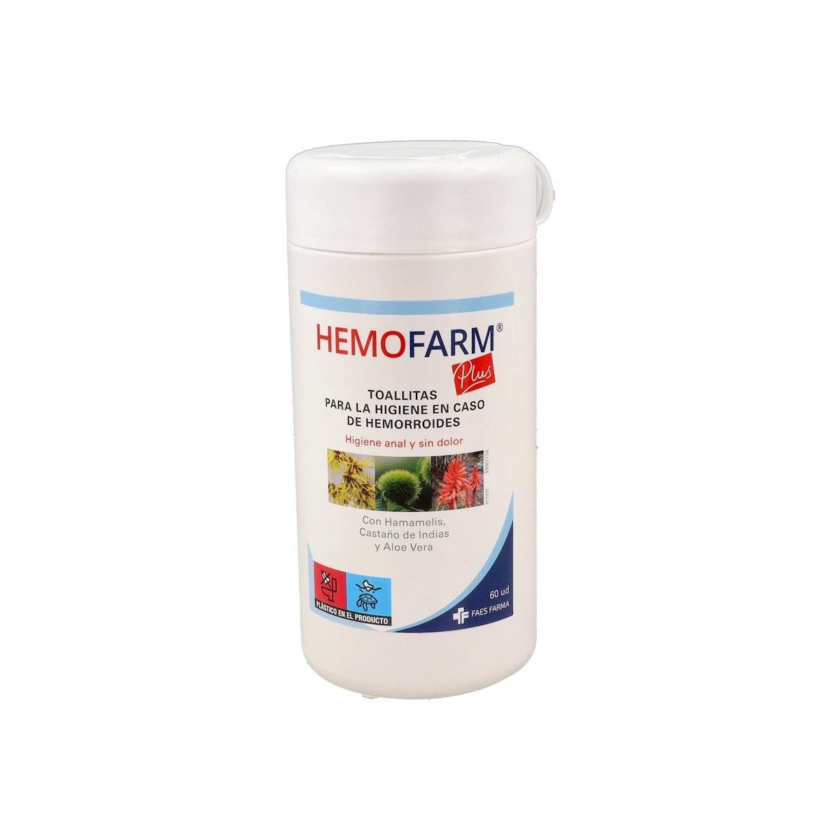 Toallitas Hemofarm Plus Bote 60 Un