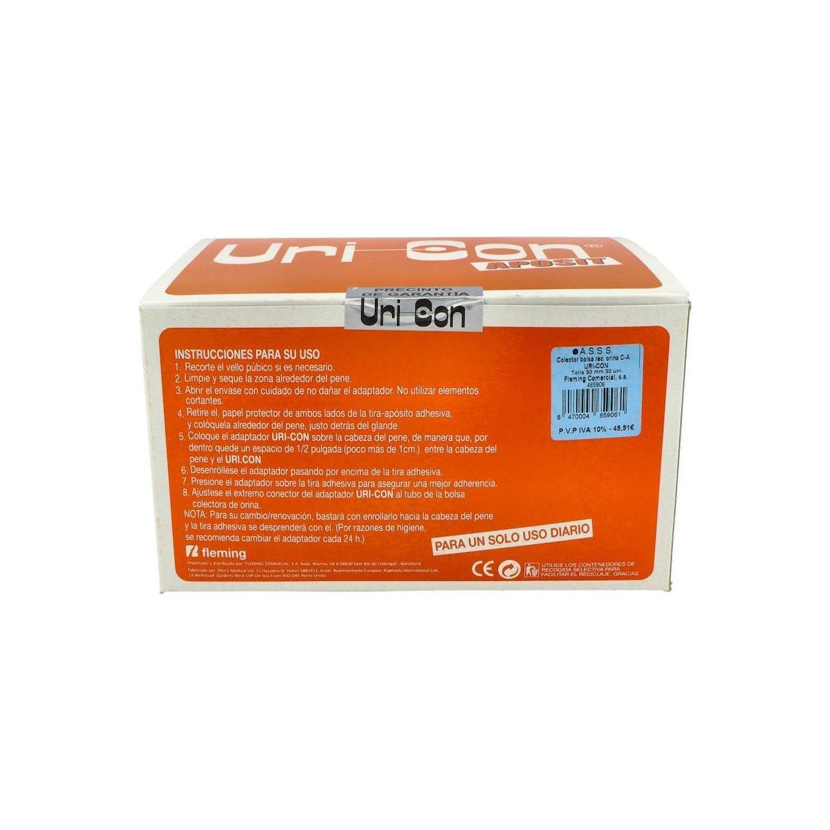Uri-Con Colect C/Apo 7/30 Med 30Mm