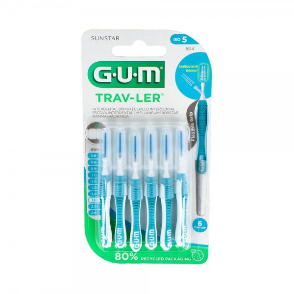 Cepillo Interdental Gum Trav-Ler 1614 1,6Mm Azul 6 U