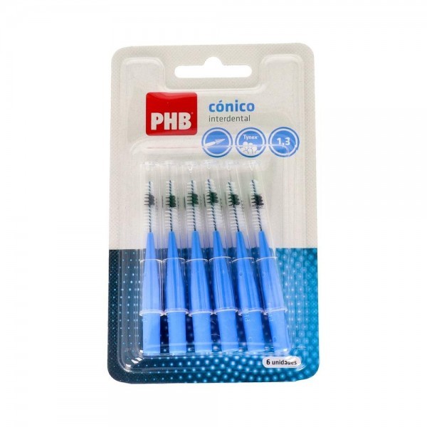 Cepillo Interdental Phb Conico 1,3 Azul 6 U
