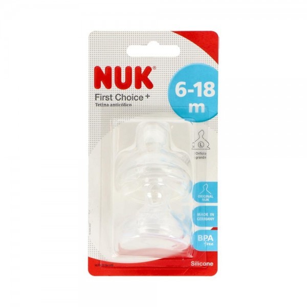 Tetina Nuk Ancha Fc T2 6-18M Sil L Alim 2U