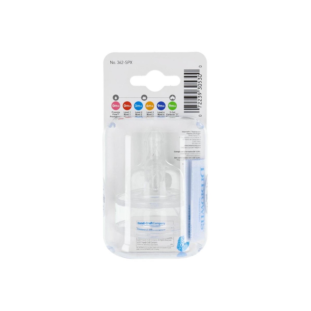 Tetina Dr Brown'S Sil Ba Cereal 2U+ 9 Mesos