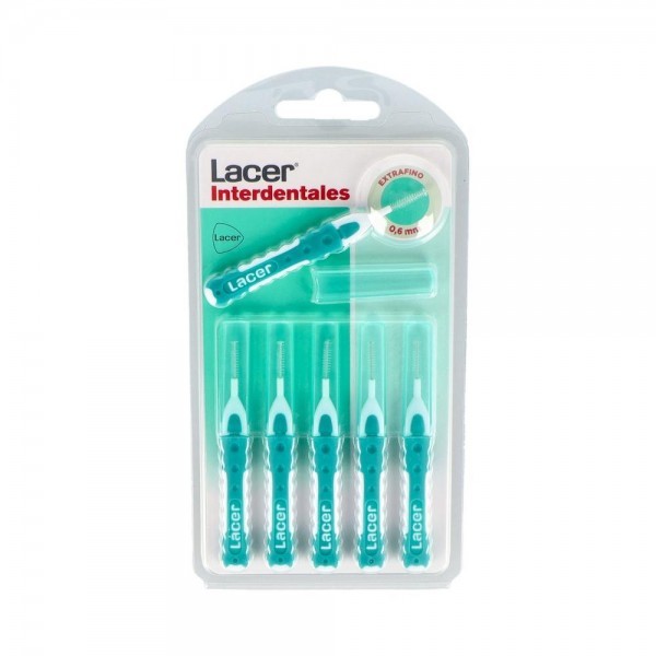 Cepillo Interdental Lacer Extrafino Recto Turquesa 6 U