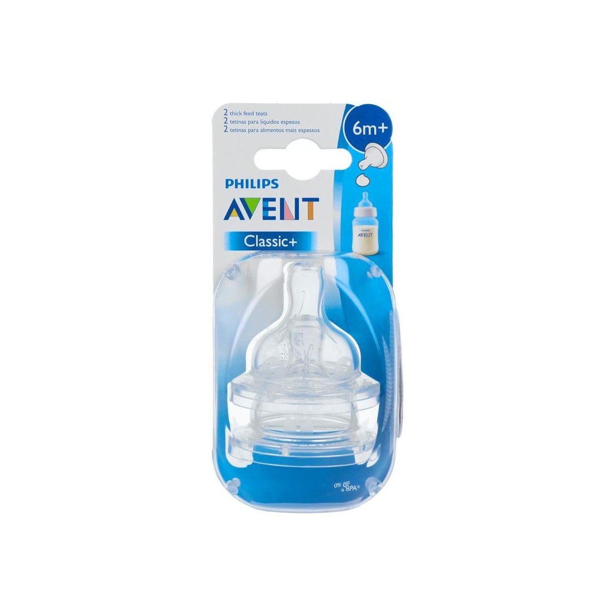 Tetina Avent Clasicas Liq. Espesos +6M 4967 2Uni