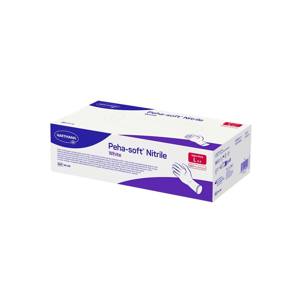 Peha-soft Nitrile blanco L 100 uds
